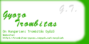 gyozo trombitas business card