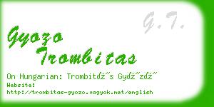 gyozo trombitas business card